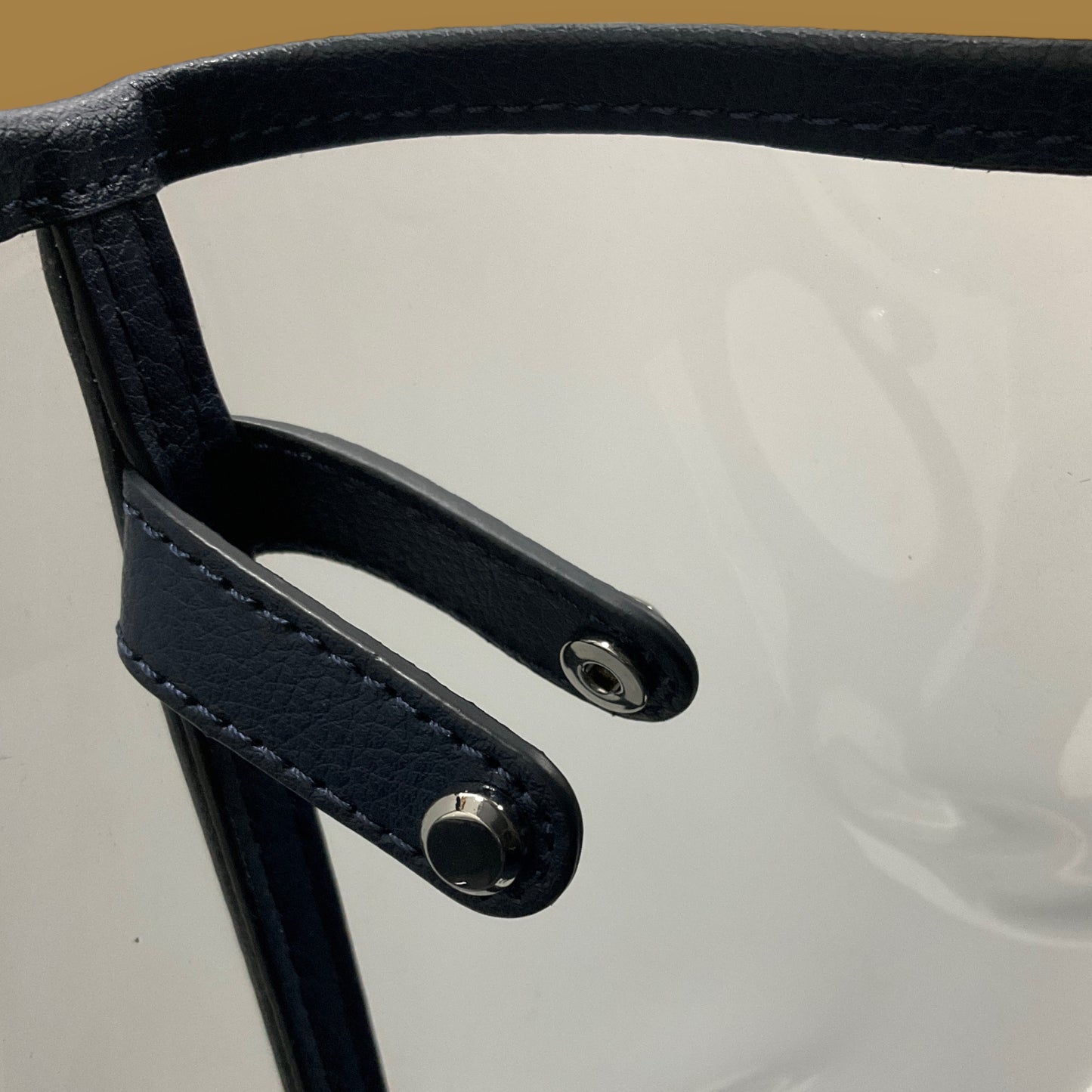 RESALE Kate Spade New York Clear Tote Bag With Removable Inner Navy Blue Bag