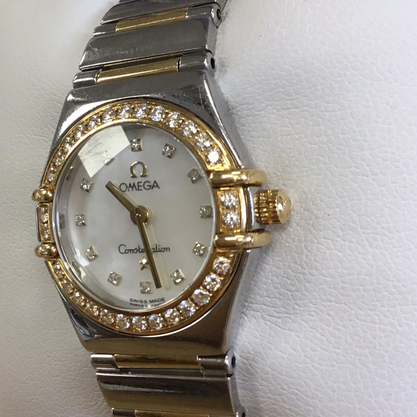 RESALE Omega Constellation '95 Diamond Bezel Gold and Stainless Steel Women's Watch