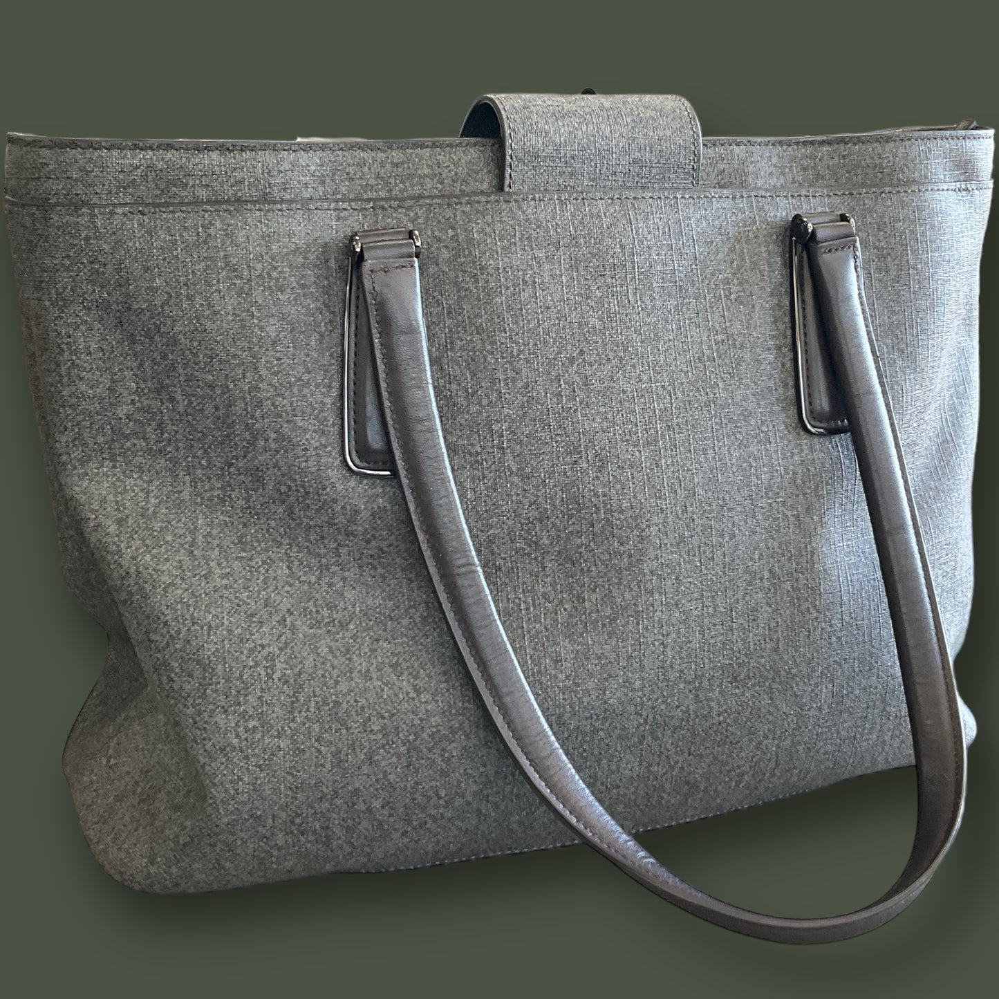 RESALE Tumi Sinclair Tegan Business Tote Handbag Purse in Grey