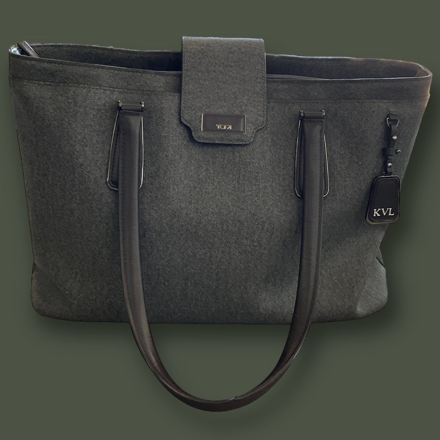 RESALE Tumi Sinclair Tegan Business Tote Handbag Purse in Grey