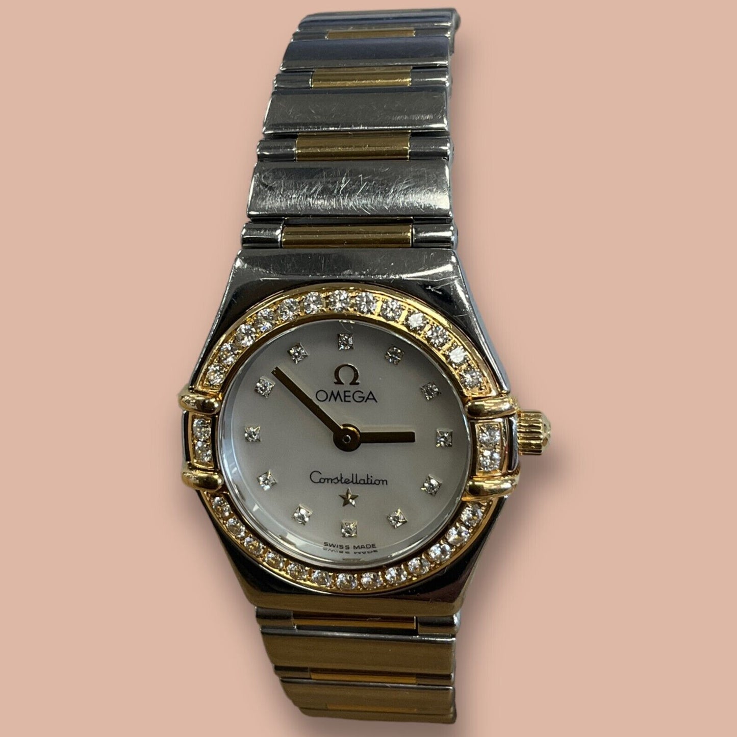 RESALE Omega Constellation '95 Diamond Bezel Gold and Stainless Steel Women's Watch