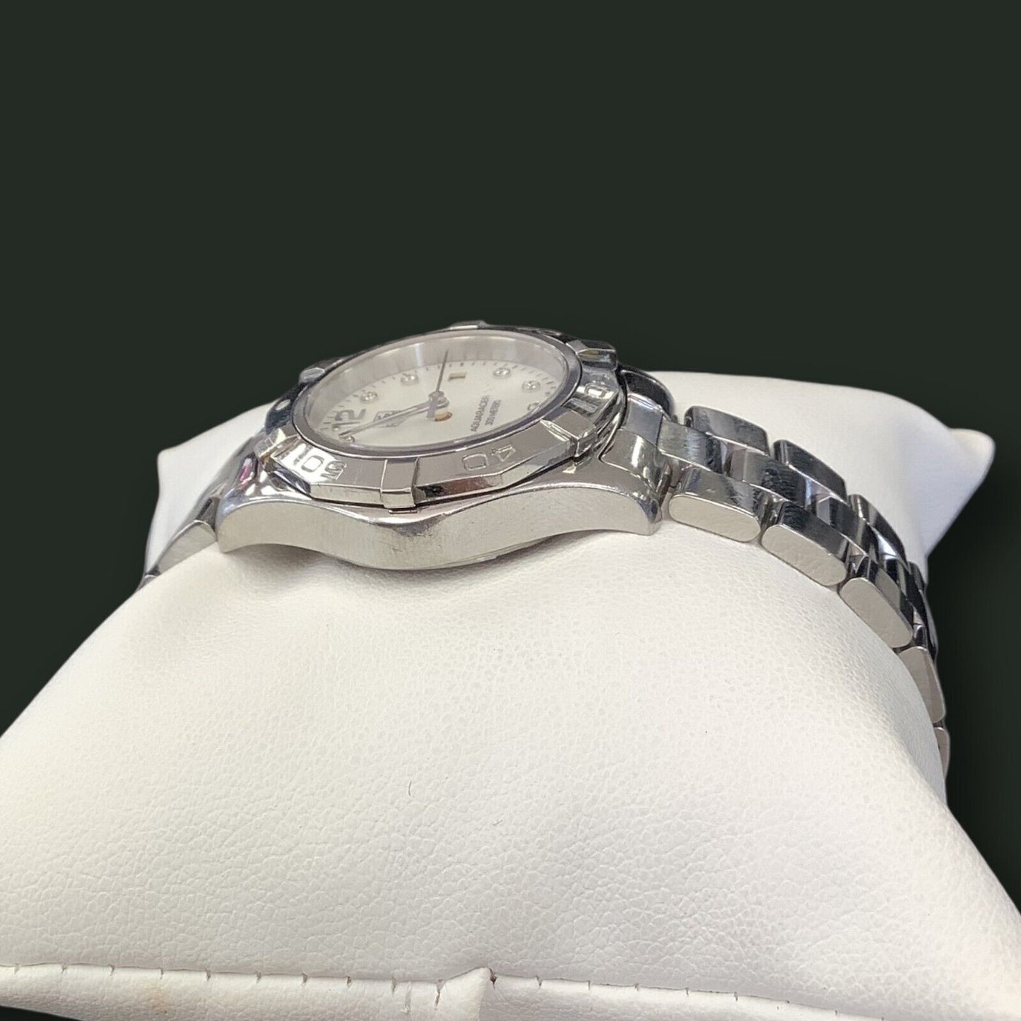 RESALE Tag Heuer AQUARACER WAY1313 BA0915 Diamond Quartz Mother of Pearl Watch
