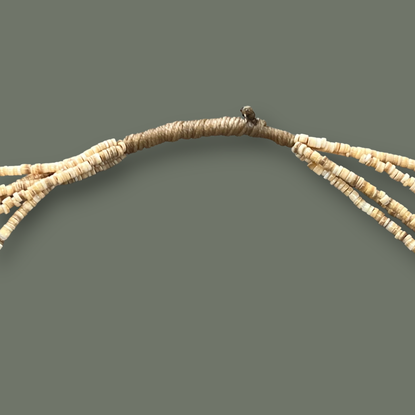RESALE Five Strand Heishi and Red Jasper Native Necklace with Squaw Wrap