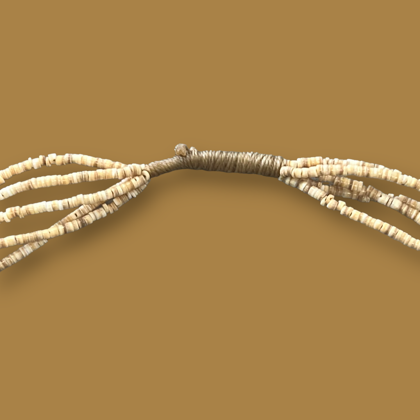 RESALE Five Strand Heishi and Half Coral Half Turquoise Native Necklace with Squaw Wrap