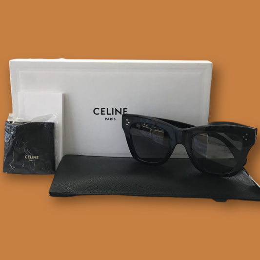 RESALE Celine Paris Bold 3 Dots CL4004IN Wayfarer Polarized Black Sunglasses