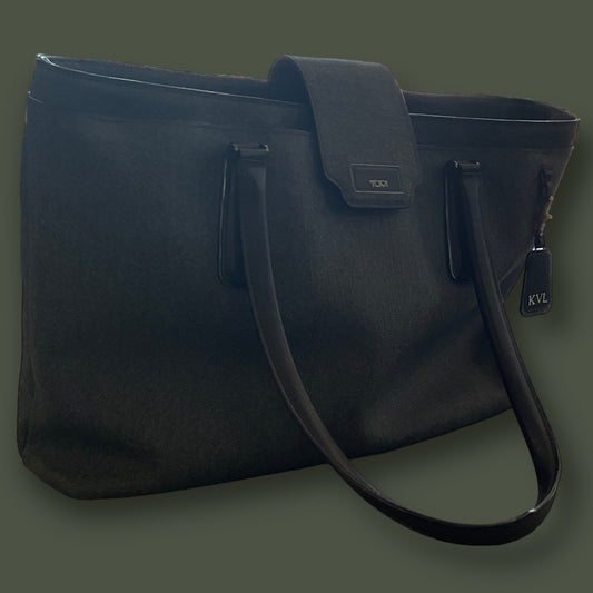 RESALE Tumi Sinclair Tegan Business Tote Handbag Purse in Grey
