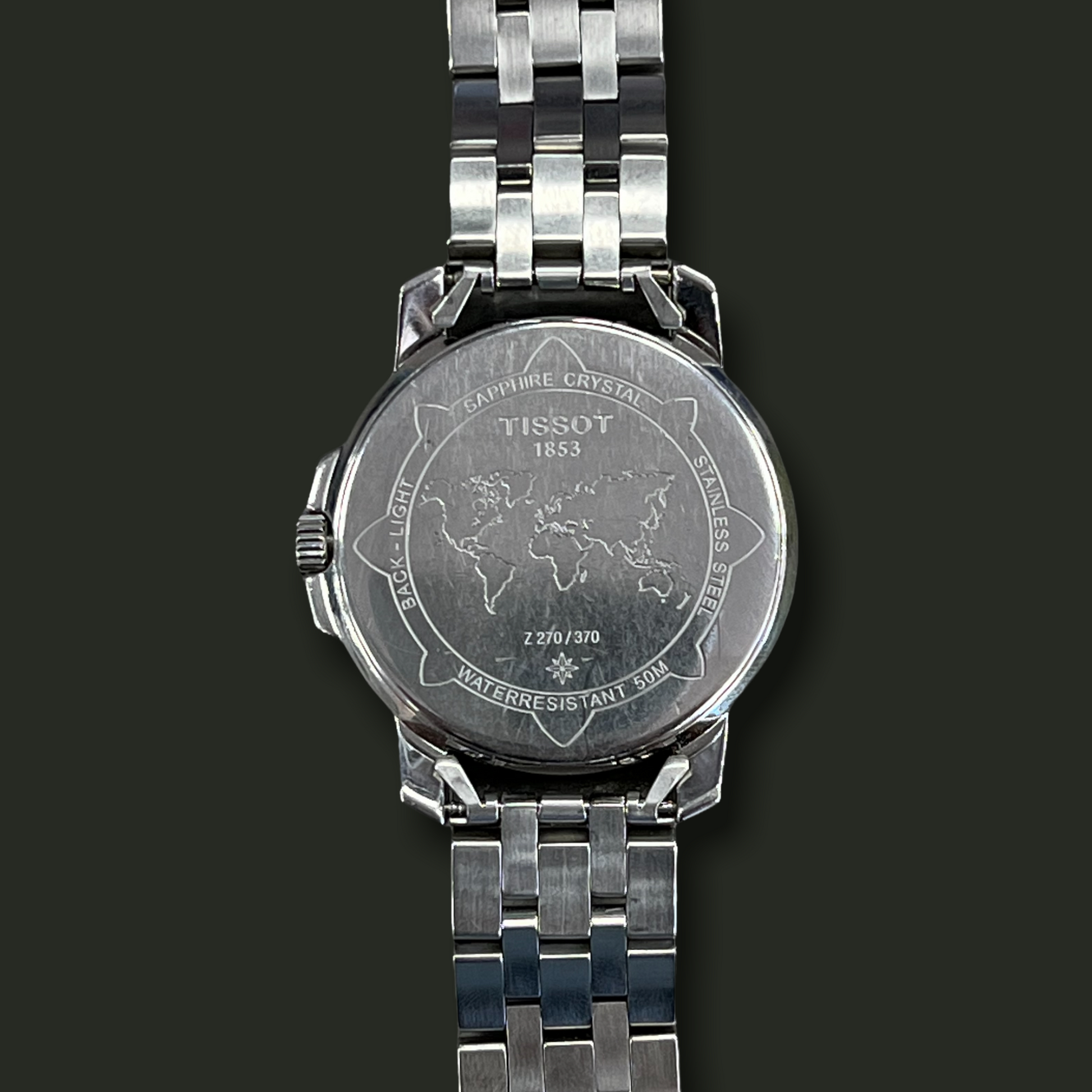 Tissot stainless 2025 steel back 1853